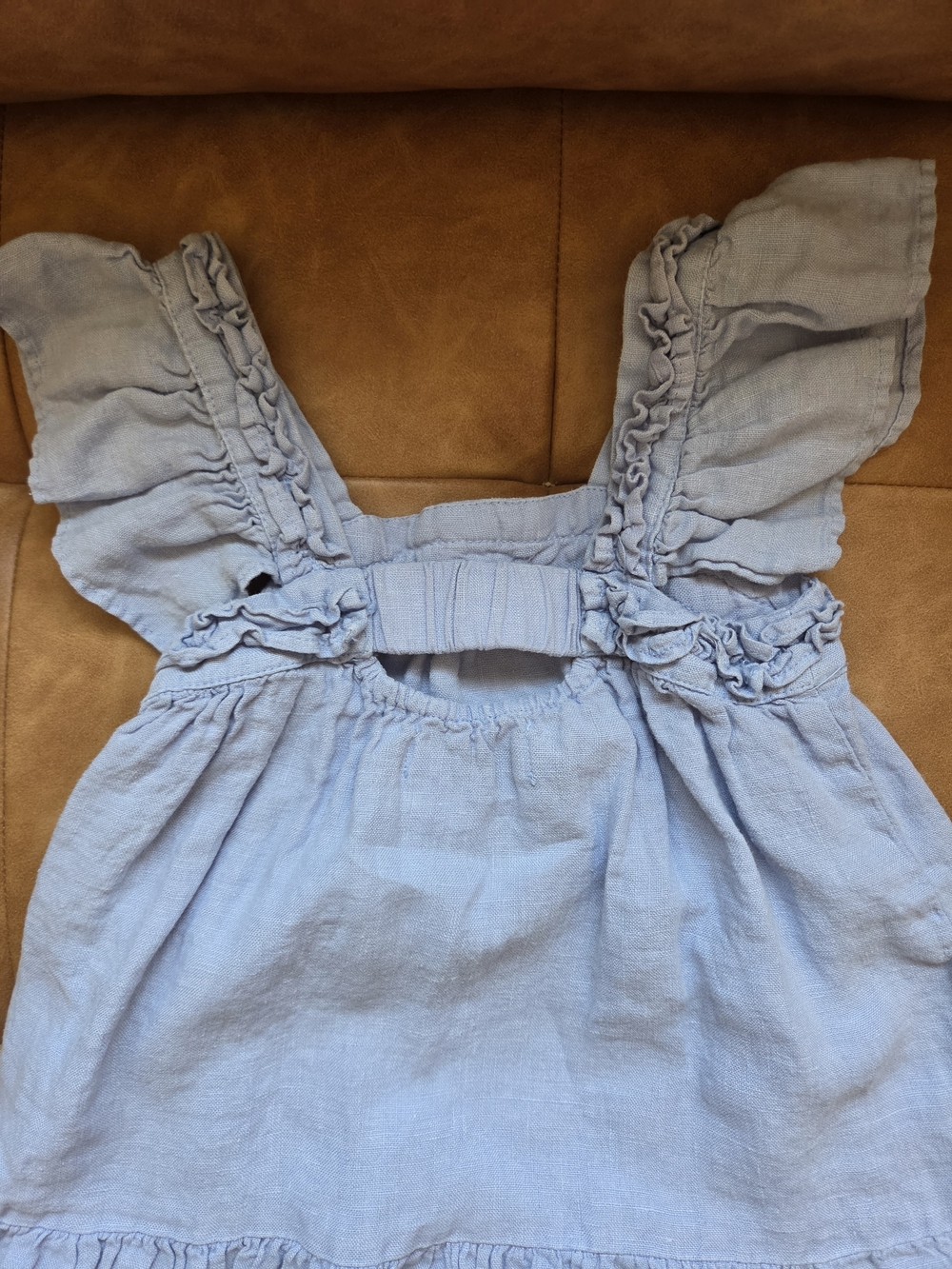 Zara Light Blue Ruffle Strap Sundress - Picture 6 of 6